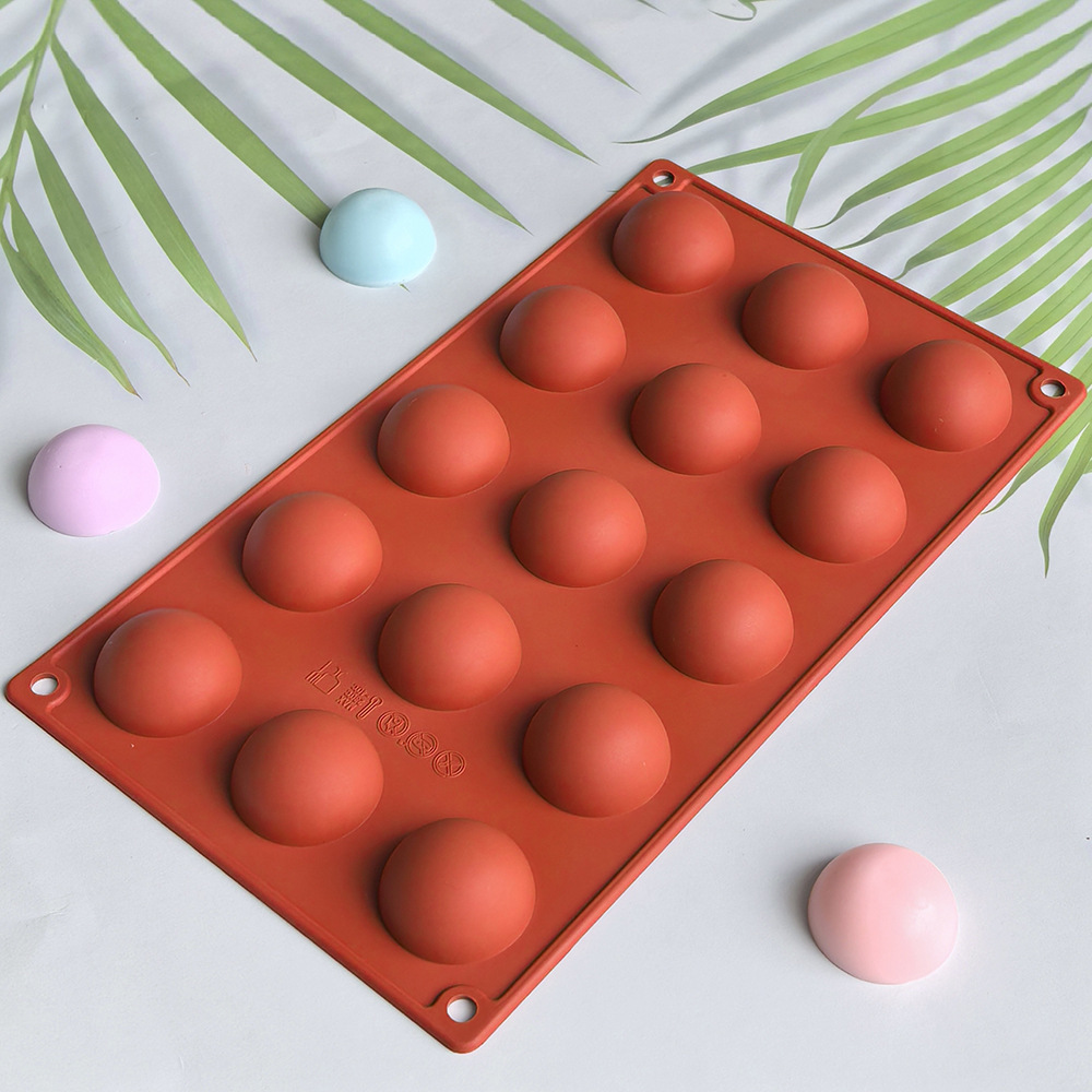 24 pequeñas semicirculares 437 molde de silicona para pastel de chocolate molde de pan herramientas de panadería de jalea