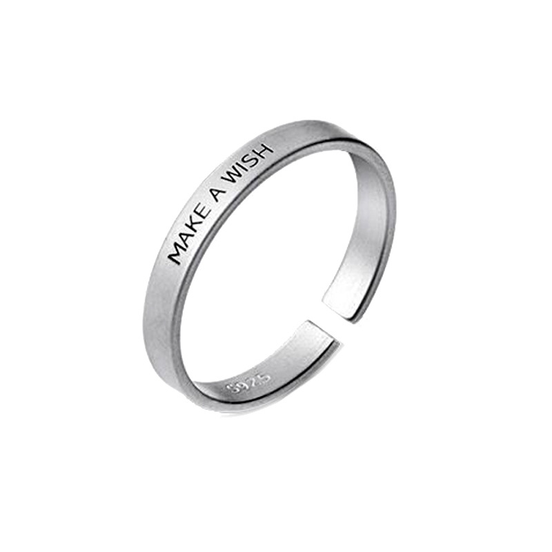 レトロなアルファベットの指輪の組み合わせins韓東大門ヒップホップはs 925銀の英語の指輪の対外貿易の卸売りをめっきします。