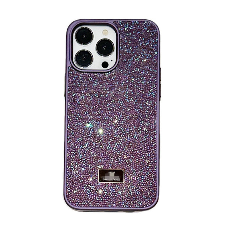 奢华闪粉水钻iPhone16Pro手机壳15轻奢风适用苹果17ProMax保护套|undefined