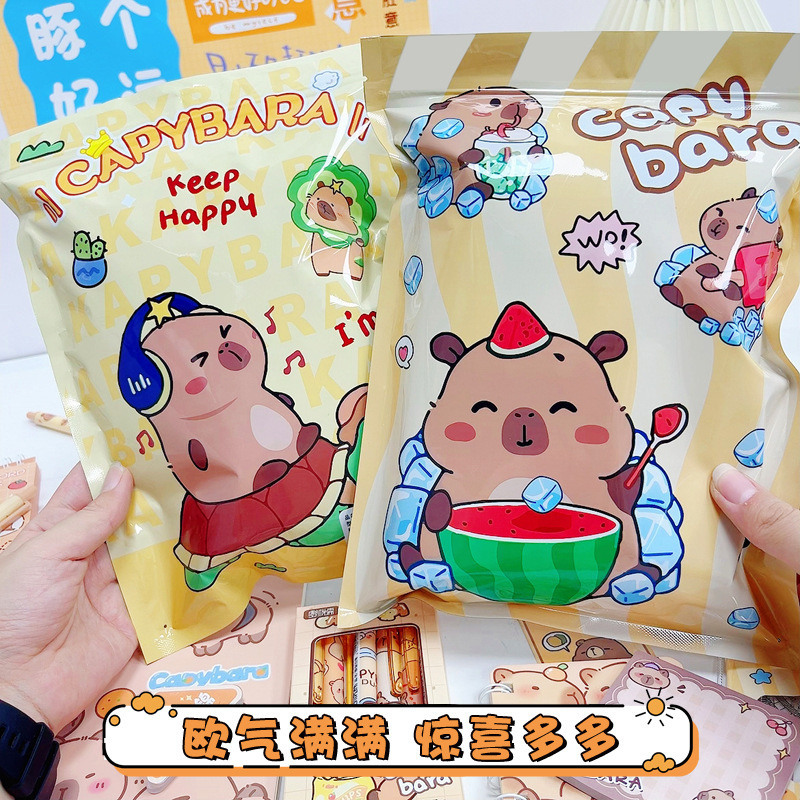 Kapibala Stationery Blind Bag Stationery Gift Pack Back-To-School Gift Primary School Student Children's Day Reward Prize Cartoon Blind Bag