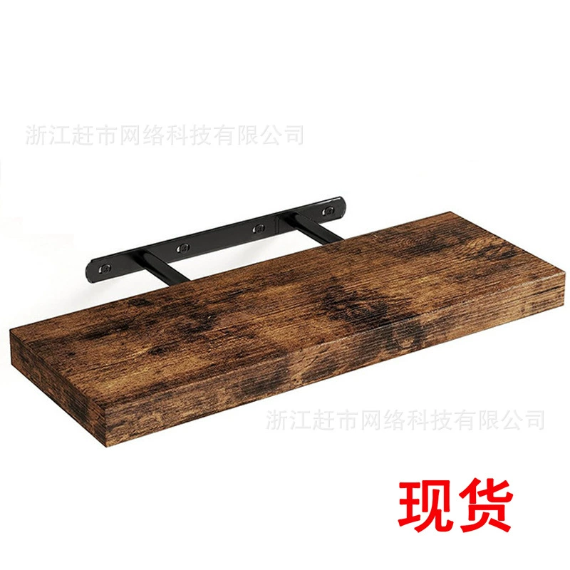 Настенная деревянная полка для хранения Temu, прямая полка, настенная полка для телевизора, вешалка для книжной полки