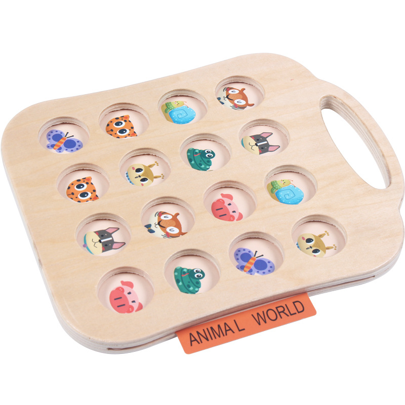 Educación temprana para niños de madera, ajedrez de memoria, atención de jardín de infantes, entrenamiento de memoria, interacción entre padres e hijos, juguetes educativos de educación temprana