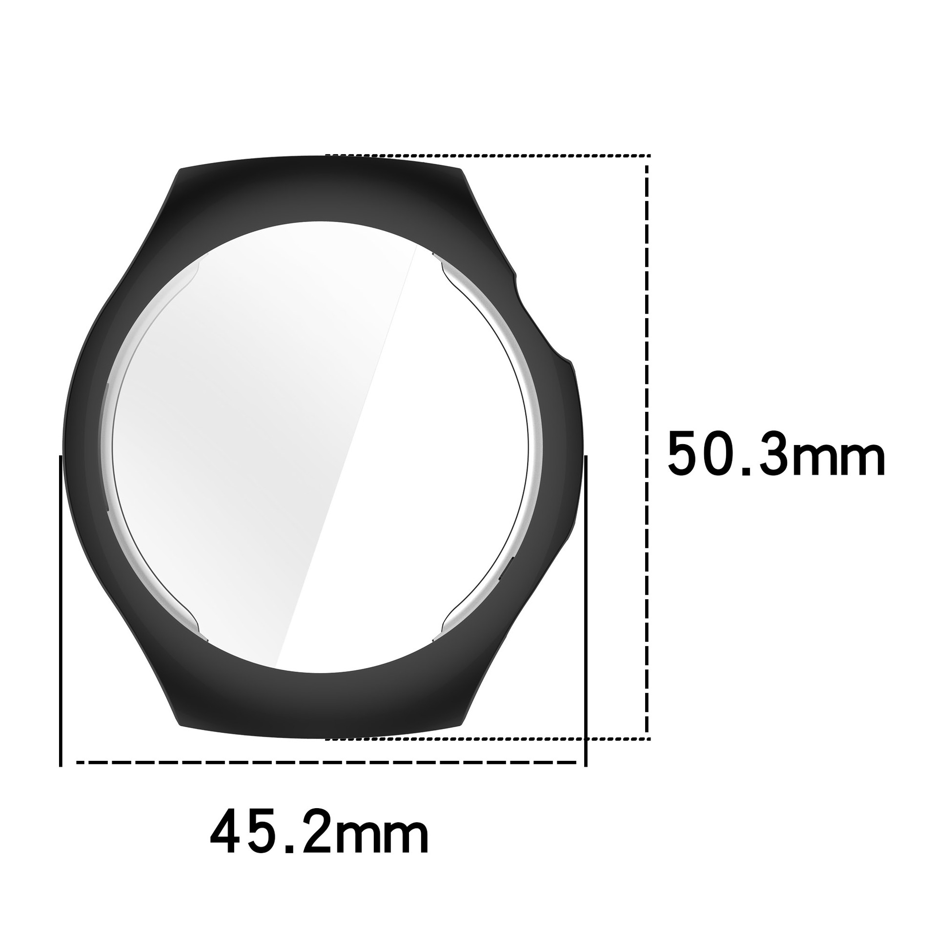 Xinyuan Shuntong is suitable for the Huawei watch5 protective case with a 42MM tempered film and a full 46MM integrated case and film watch case Item Picture