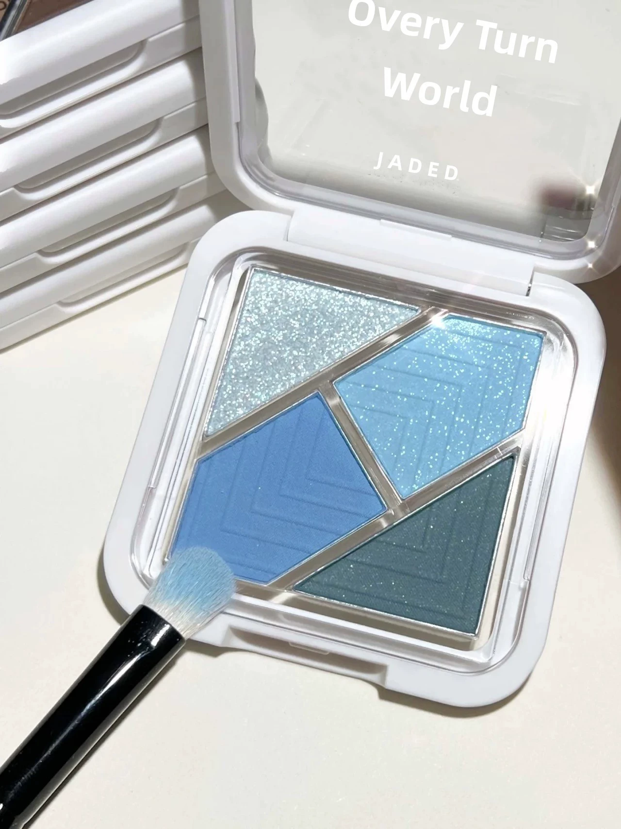 Палитра теней JADED Green eyeshadow, портативная тень для век, четыре цвета