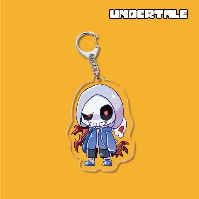 Ключодержащий брелок Undertale Frisk & Sans, акриловая подвеска около 5,5 см, кольцо из металла