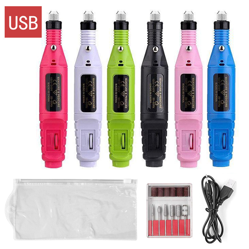 Lijadora de uñas tipo bolígrafo mini herramienta de uñas enchufable pulido de uñas fábrica de lijadora de uñas portátil al por mayor