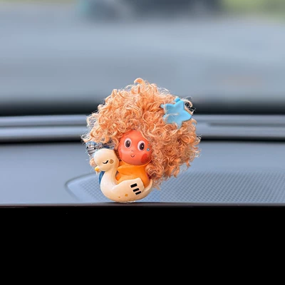 Car ornaments, 2026 New Model Star-Shaped - afro-little-flower-girl