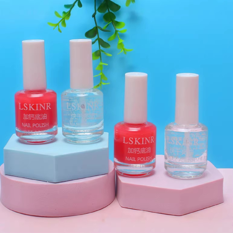Nail Polish with Calcium Base Oil, Quick-Dry Brightening Oil, Care and Nourishing Liquid, Protective and Brightening Nail Set, Nourishing Oil, Nail Care Oil