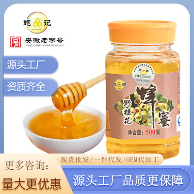 鲍记野桂花蜂蜜500g/诚招代理/厂家批发量大从优