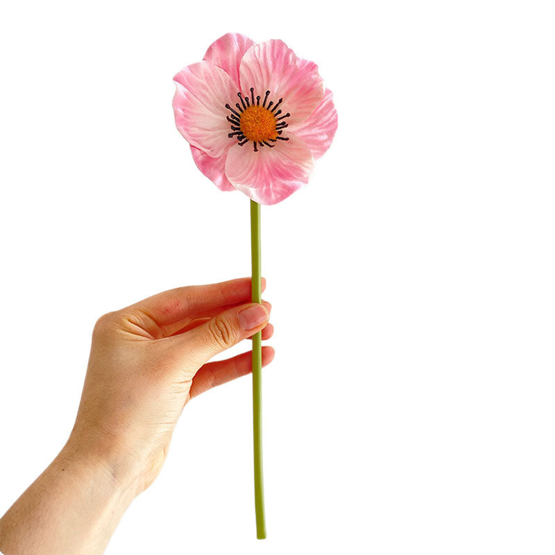 PU仿真小罂花虞美人假花家居装饰摆件仿真拍摄道具花艺花束虞美人|undefined