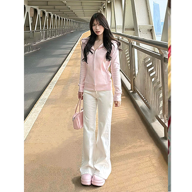 山东即墨卫衣上衣女暗黑色2025新款韩系百搭掐腰减龄秋季显瘦外套|undefined
