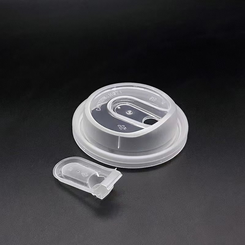 90口径注塑杯盖奶茶咖啡盖球形防漏杯盖连体冷热饮塑料杯盖分体盖