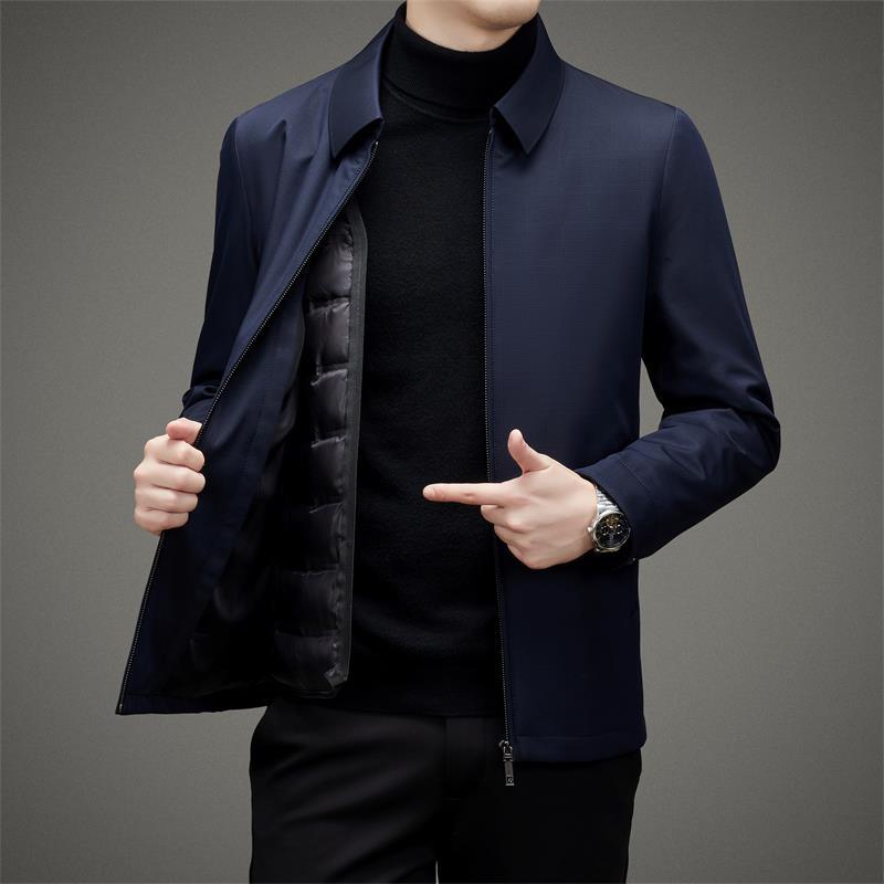 winter Goose clothing Down Jackets business affairs leisure time Lapel zipper Jacket have cash less than that is registered in the accounts Removable Light and thin coat dad