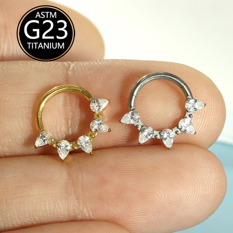 Labret piercing jewelry detail image