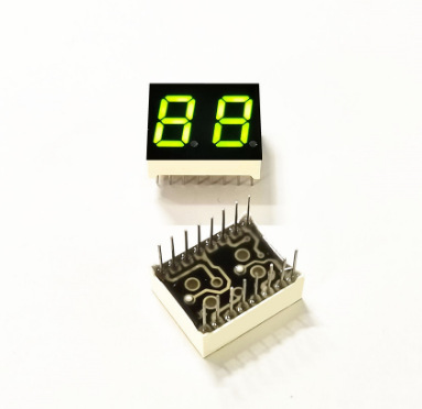 0.4英寸2位10只脚黄绿光数码管4201AG/BG。绿光0.4寸 共阴 共阳