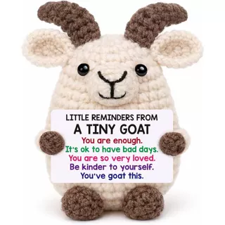 新品跨境亚马逊热销手工 Crochet Positive goat  钩织毛线玩偶励
