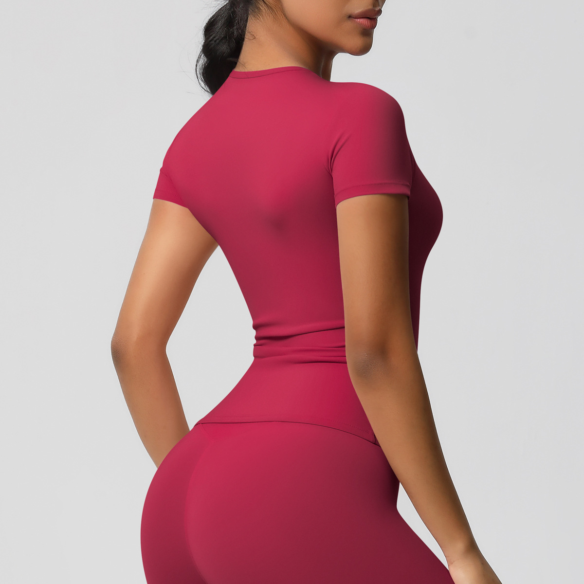 95g Weight Short Sleeve Sleeve Length Nylon, Spandex Fabric Type Regular Top Length T-shirt Tops Type Fitness, Yoga, Running Occasion Round Neck Neckline Solid Color Pattern Sport Style Style S, XL Size Sport Style Solid Color Nylon Spandex Round Neck Active Tops T-shirt 70