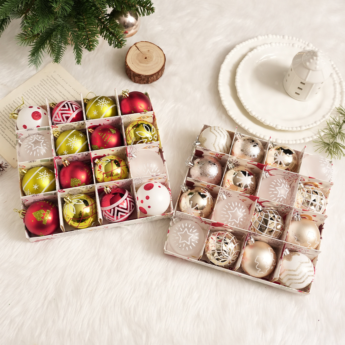 Transfronterizos 6CM Navidad colgante paquete caja de decoración del árbol de Navidad decoración de la atmósfera festiva decoración colgante image 2