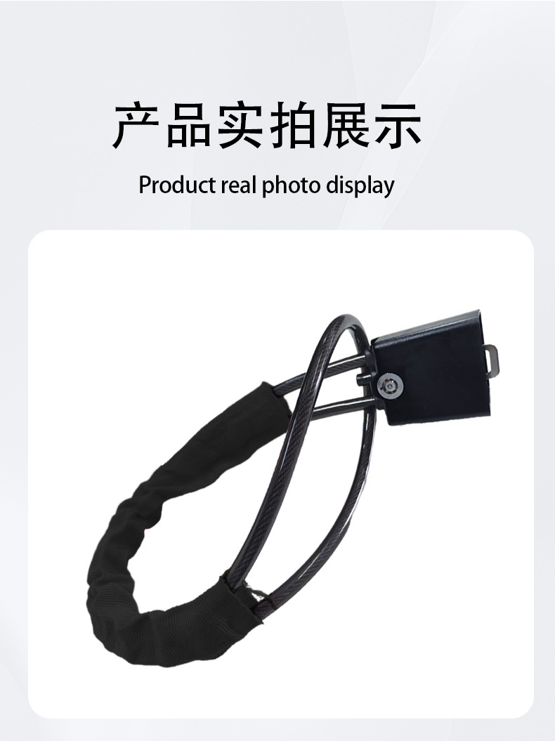 Car Steering Wheel Lock, Universal Seat Belt Buckle Lock, Rope Lock, Thick Steel Cable Chain Anti-Theft Lock for Cars