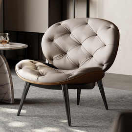 轻奢极简设计师款北欧异形椅轻奢现代高端客厅单人沙发
