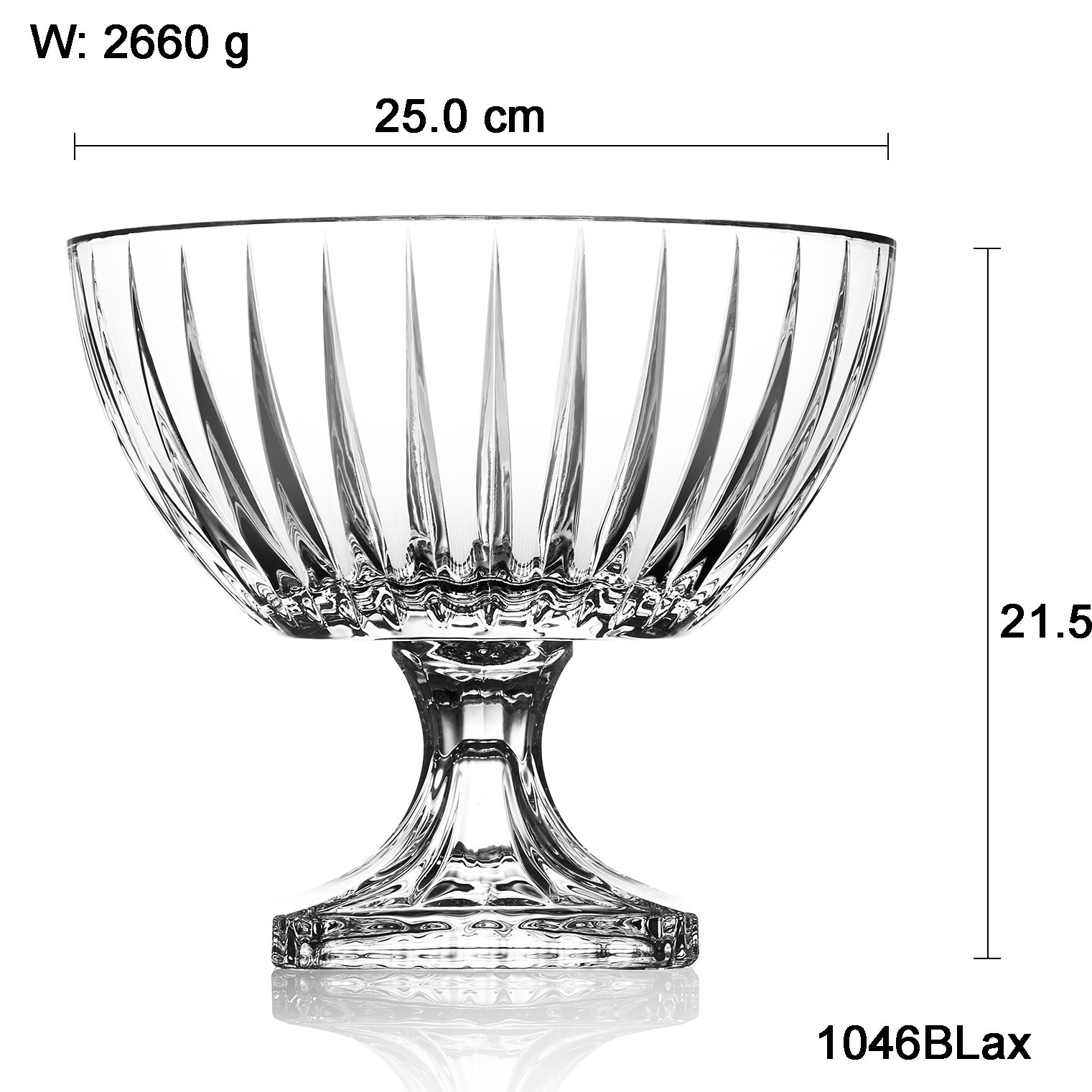 Luz de lujo de cristal plato de fruta KTV Hotel pierna alta grande tazón de fruta seca plato de aperitivos tazón de caramelo Cubo de fruta a rayas