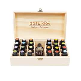 新款多特瑞doterra精油收纳木盒25格收纳盒子24+1格精油盒木盒子