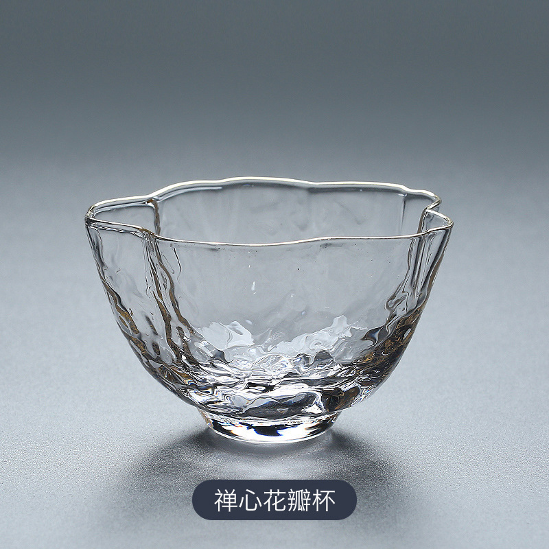 Patrón de martillo taza de té traje pequeña taza de té Copa maestra Vidrio japonés juego de té de Kung Fu resistente al calor Té sola taza