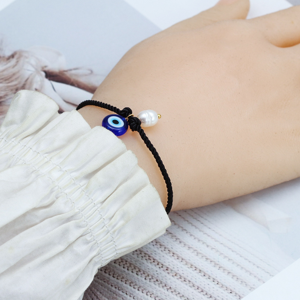 11g Weight Bracelets Classification rope chain Chain Type Simple Style Devil's Eye Plastic Rope Braid Women's Bracelets
