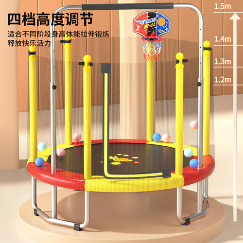 Trampoline Home Use Children's Indoor Baby Bouncing Mat for Kids and Adults with Safety Net Family Toy Fitness Jumping Trampoline