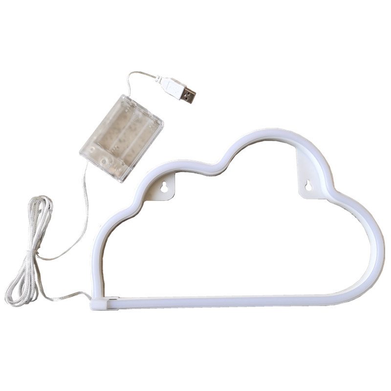 En stock LED nube luz de neón luz de modelado luz de noche Internet celebridad habitación decoración colgante de pared atmósfera creativa diseño de luz