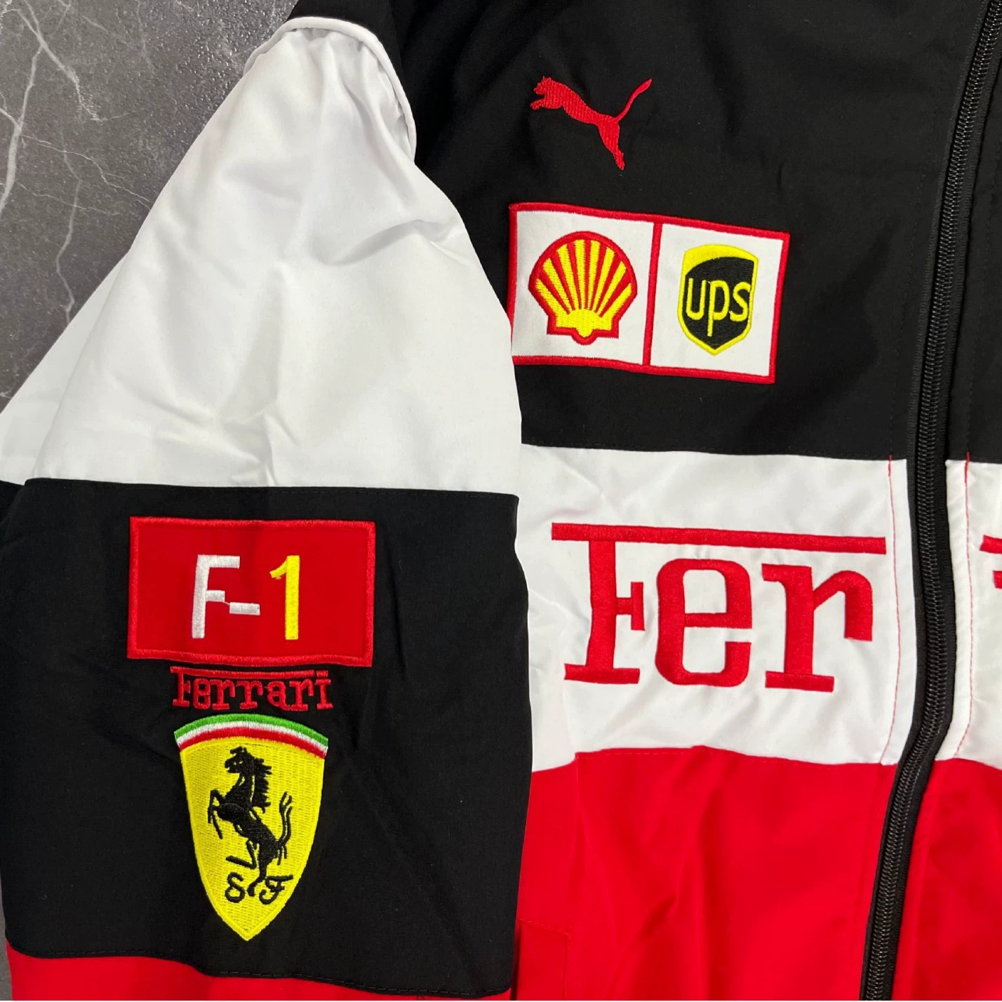 Куртка Ferrari в гоночном стиле, модный джерси, с вышивкой, американский стиль, туристическая версия