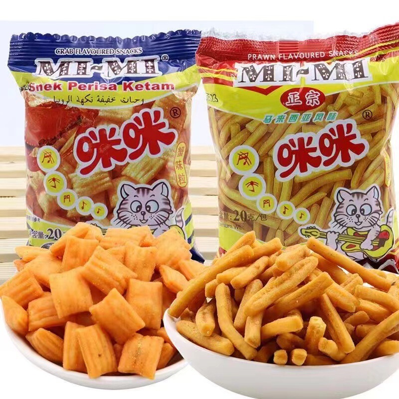 Shenzhen Xinxing Food Malaysian Flavor Mimi Shrimp Crackers Crab Flavored Cat with Guanqin 40 Small Packets*20g Shenzhen Xinxing Food Malaysian Flavor Mimi Shrimp Crackers Crab Flavored Cat with Guanqin 40 Small Packets*20g
