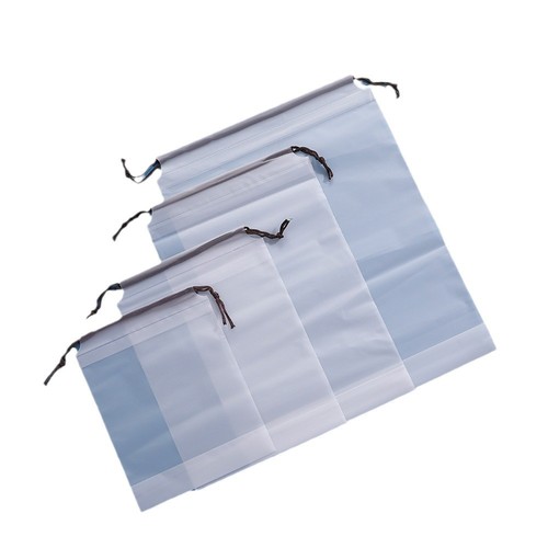 String tie bag wholesale transparent matte plastic home underwear travel shoes storage clothing garment packaging bag