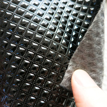 经典高光亮面小钻石纹皮革皮具收纳盒相册菜谱封面人造仿皮面料