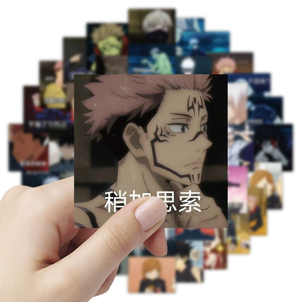 (Зарубежная торговля), Jujutsu Kaisen, мультяшный держатель карты, наклейка, чехол для телефона, чемодан, наклейки, оптом