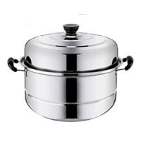 Stainless steel 2-4 tier steamer pot, thickened large-capacity, gas/induction compatible, multi-layer