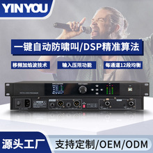 一键自动防啸叫反馈抑制器KTV话筒麦克风均衡舞台演出前级移频器