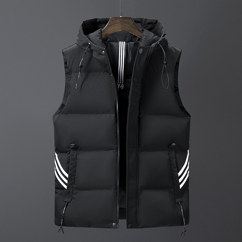 M - 7XL chaleco de algodón de pluma para hombres de otoño y invierno marca de moda de tamaño grande calentamiento de caballo chaleco de hombro chaleco de camisa