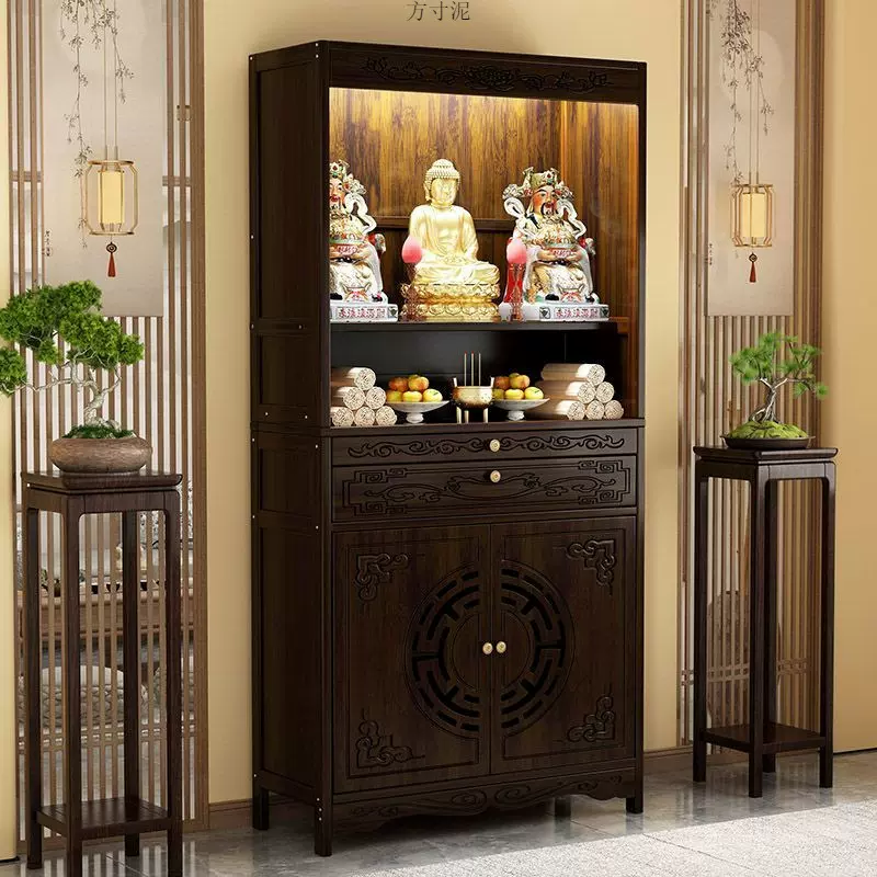 新中式供桌家用香案财神爷佛台神台柜供奉台神龛玄关台条案经济型