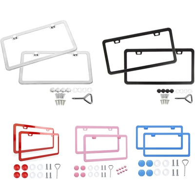Steel License Plate Frame Including Accessories – License plate holder/license plate holder