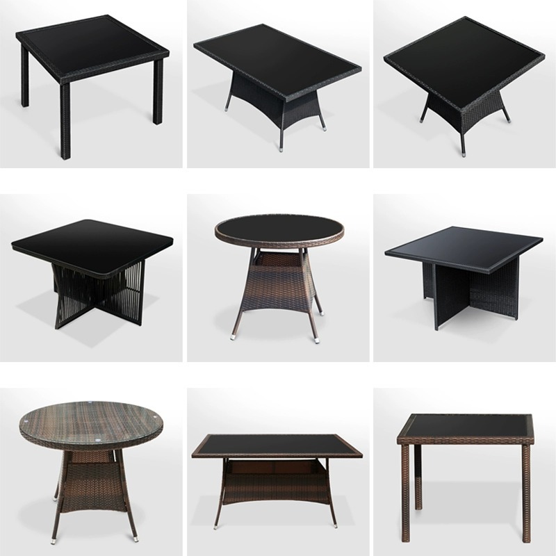 Nórdico de gama alta patio al aire libre cuerda tejida mesa y silla casa pequeña silla combinación patio jardín sillón mesa individual y silla