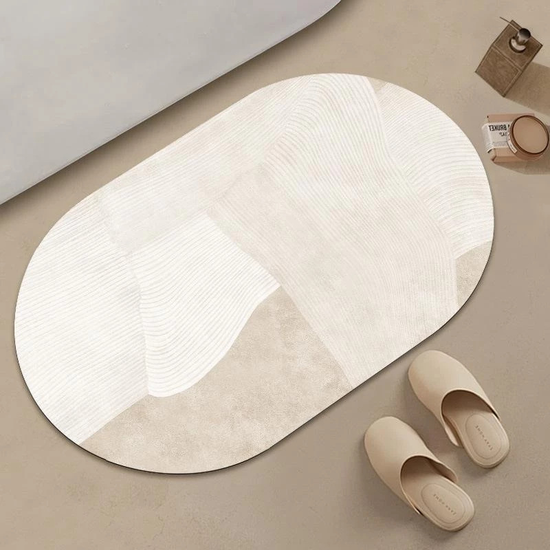 Simple Diatom Mud Kitchen Floor Mat, Long Foot Mat, Water-Absorbent, Oil-Absorbent, Quick-Drying Carpet, Non-Slip, Dirt-Resistant and Easy to Care for at the Door