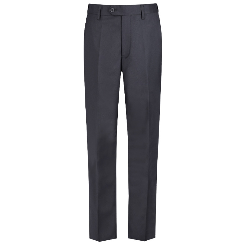 In-Stock Straight-Leg Dress Pants for Men, Faux Wool Yarn-Dyed High-End Business Men's Slim-Fit Black Casual Suit Pants