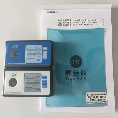 Cross-border wholesale high quality titanium nitride solar film N series glass film thickened privacy film explosion-proof protection film (Automotive Film) - 152cm-30m-mercedes-benz-blue