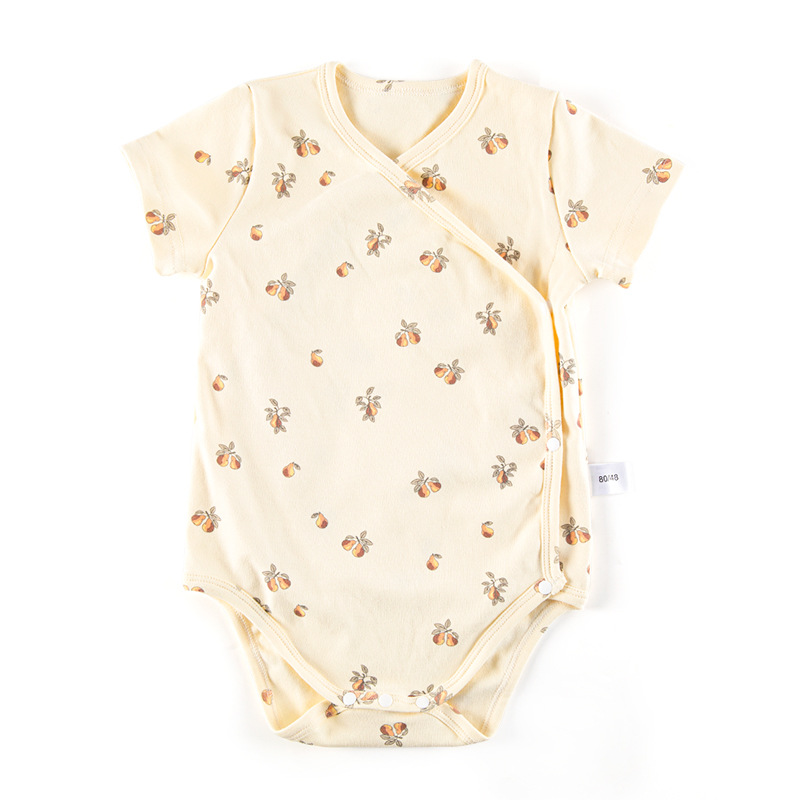 INS estilo europeo y americano infantil mono de manga corta funda nuevos hombres y mujeres bebé verano triángulo mameluco