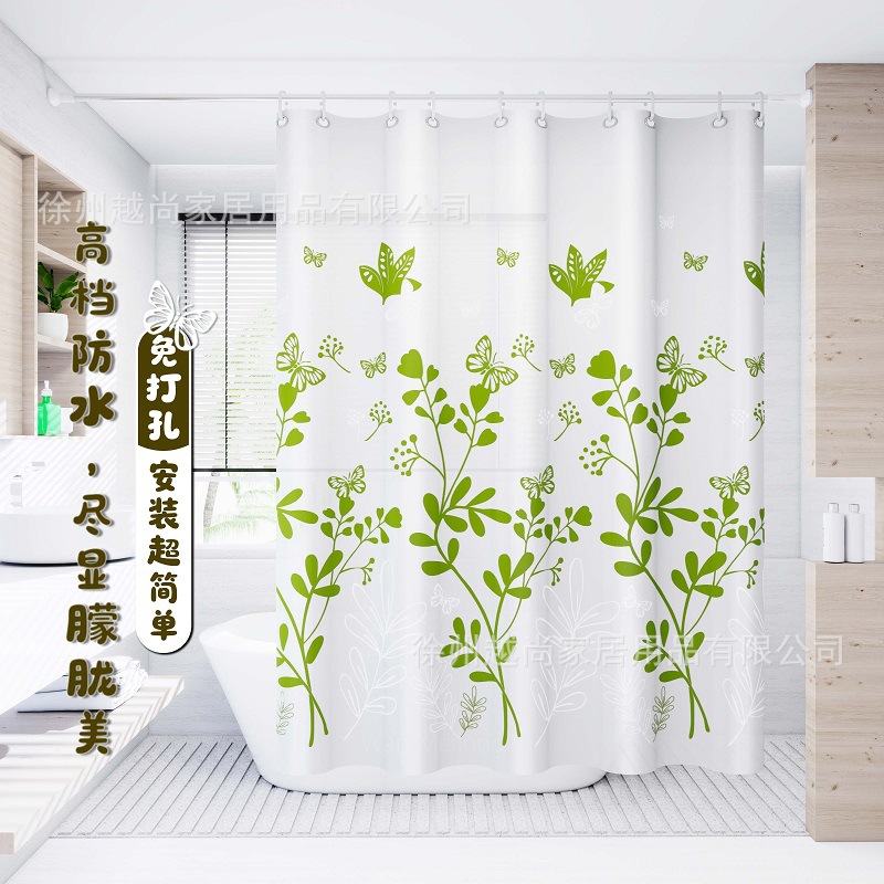 cortina de baño especial sin perforación cortina de baño barrera retráctil impermeable cortina de baño cortina de baño transfronteriza