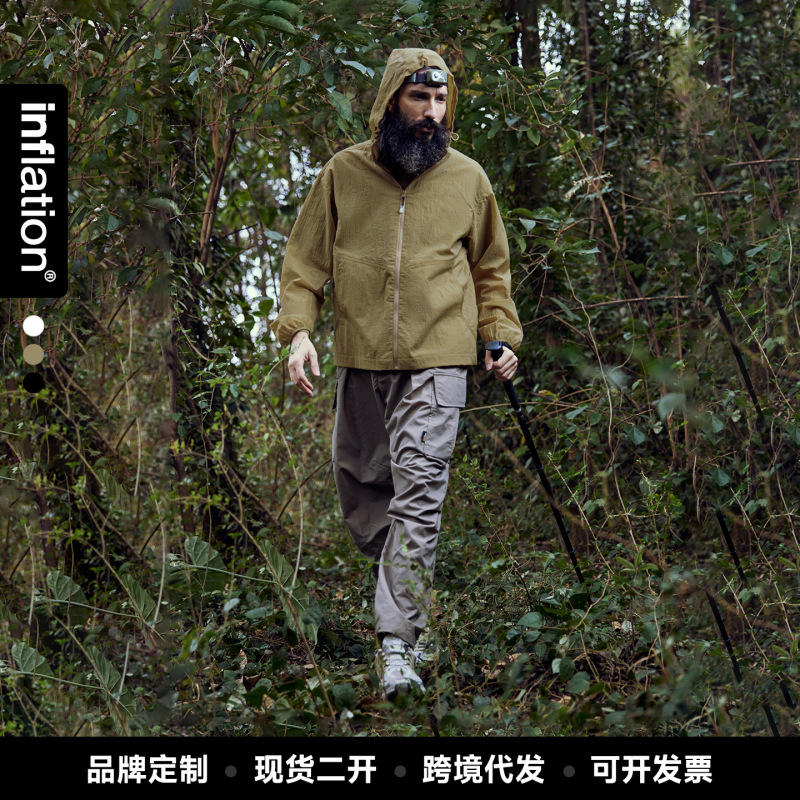Jie Zhan Men's Clothing | Outdoor Mosquito Repellent Jacket 2026 Men's Spring and Autumn Coat Trendy Outdoor Hooded Top