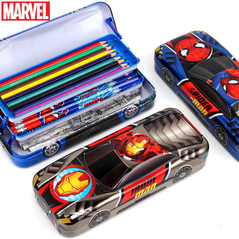 Disney Cars Stationery Box Iron Case Pupil Pen Case Three-layer Children's Pencil Case Boy Multifunctional Large Capacity Disney Cars Stationery Box Iron Case Pupil Pen Case Three-layer Children's Pencil Case Boy Multifunctional Large Capacity