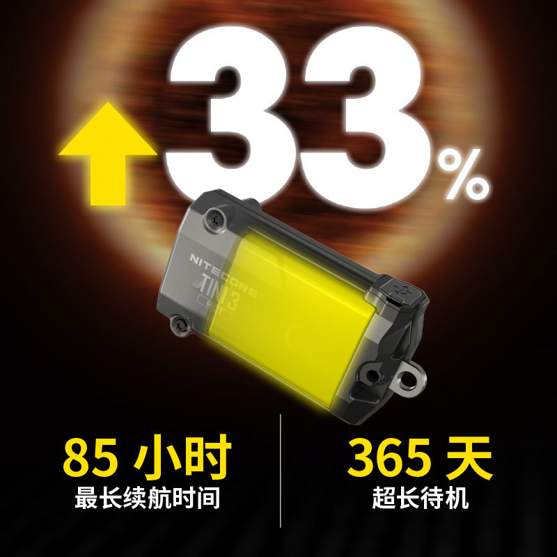 Knight Cole Tini3 Luz de llave inteligente de luz fuerte Carga directa usb de temperatura multicolor Linterna portátil de emergencia de cercanías