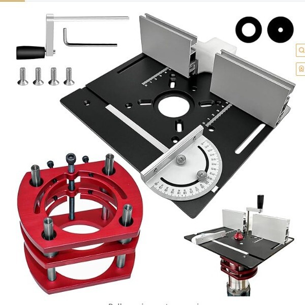 S8 with Cover Two-In-One Gong Machine Bakelite Milling Trimming Machine Countertop Flip-Up Plate Woodworking Tool Panel Backer Push Ruler